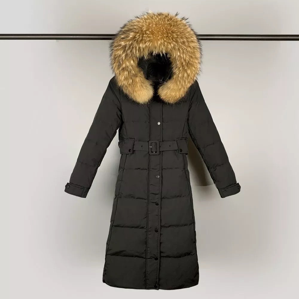 Suzie down coat- black/brown