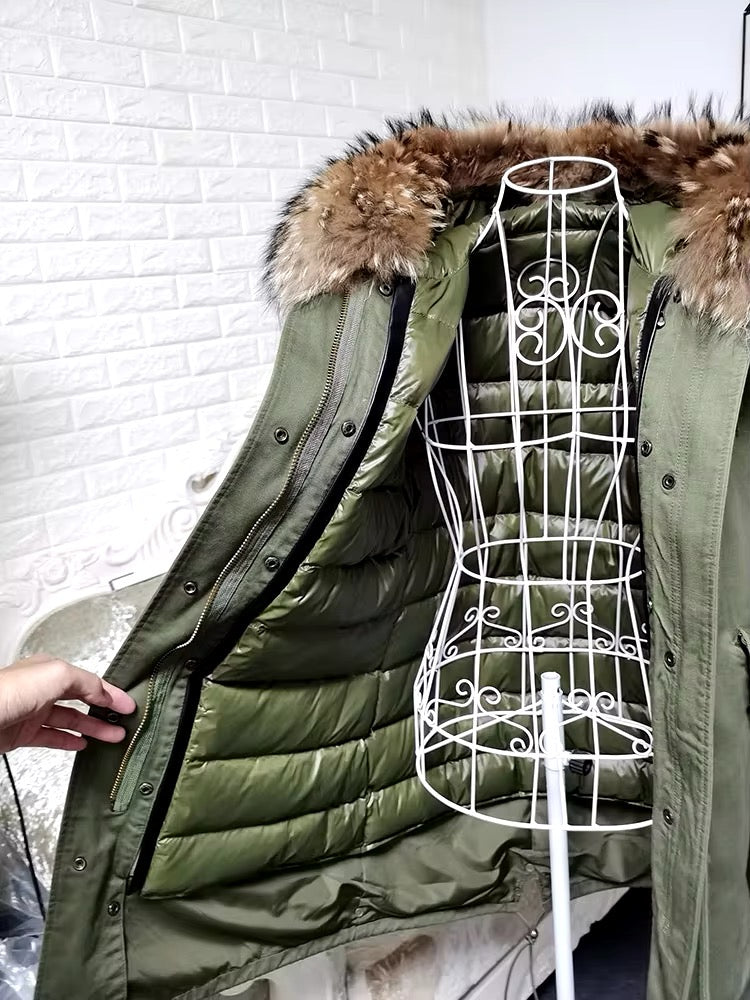 Aurora parka- green/brown