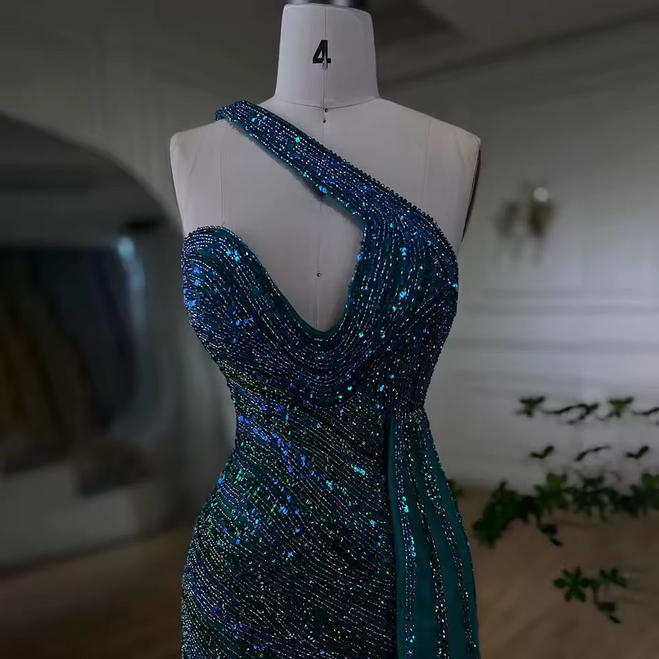 Betsy dress- blue/green