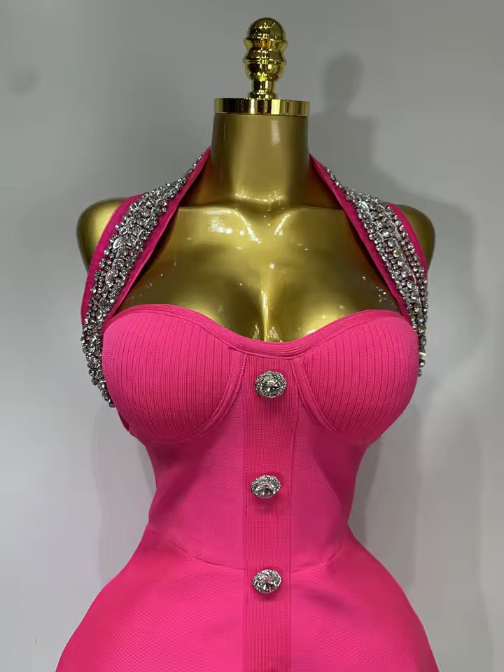 Alessa bandage dress- pink