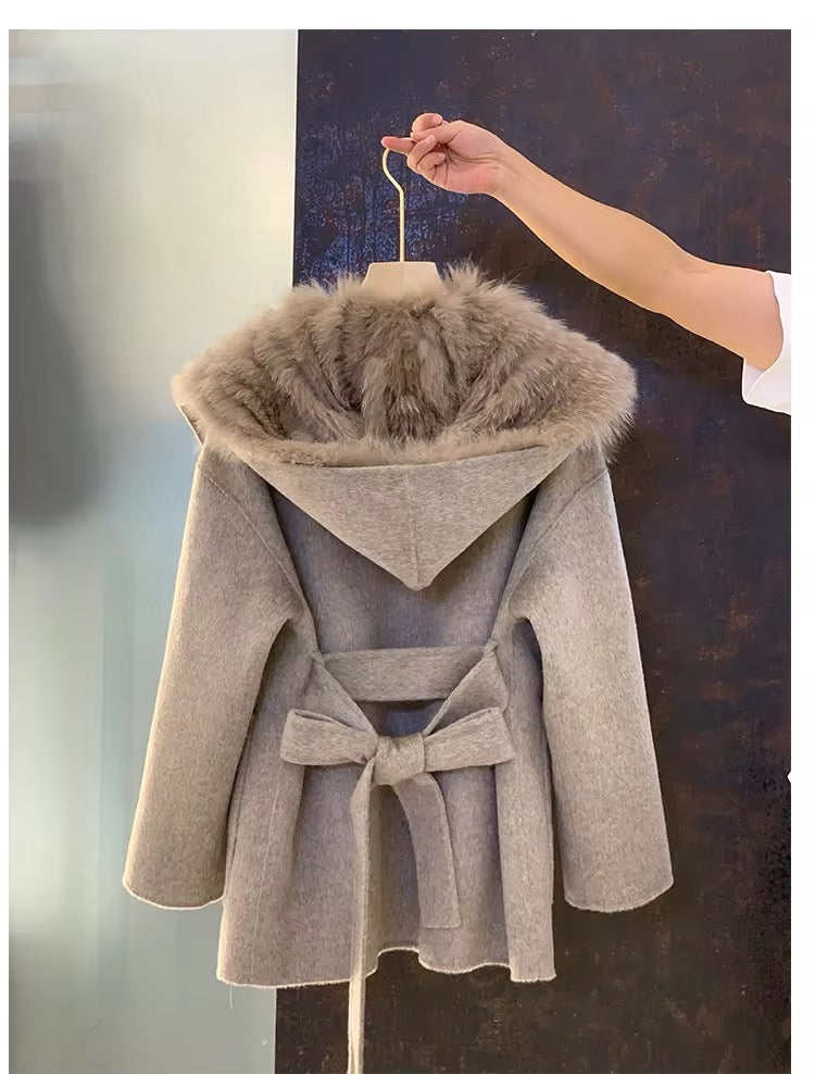 Mathilda fake fur coat- brown