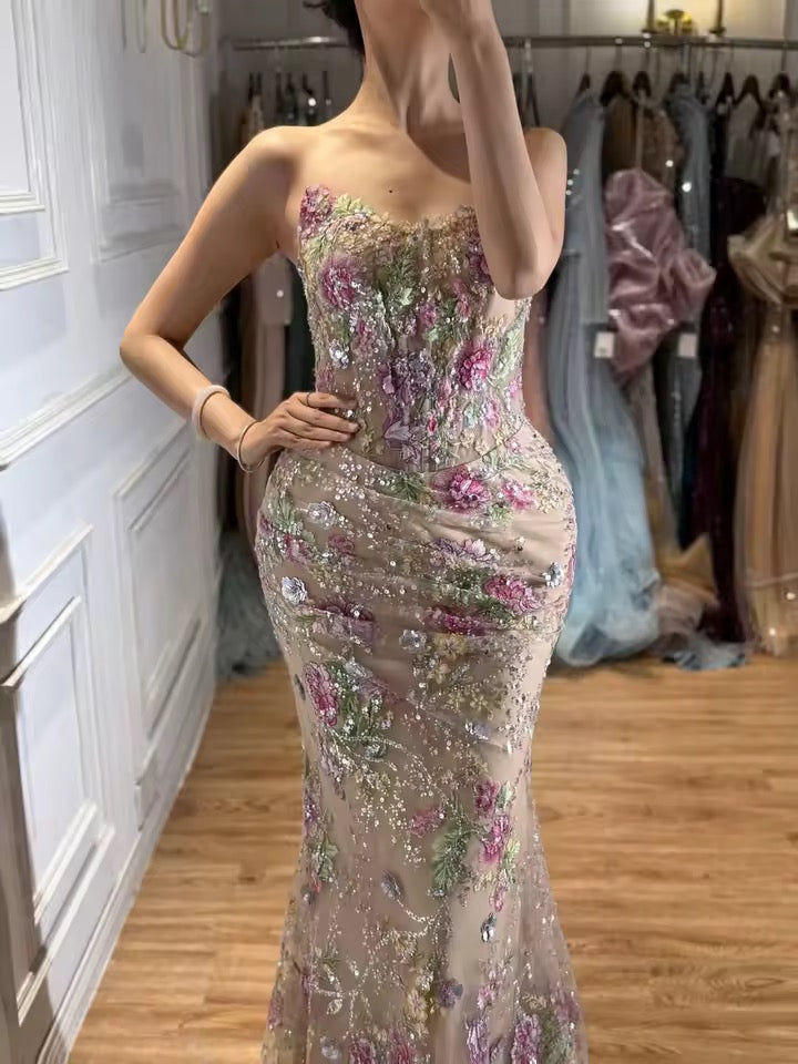 Veronica dress- nude