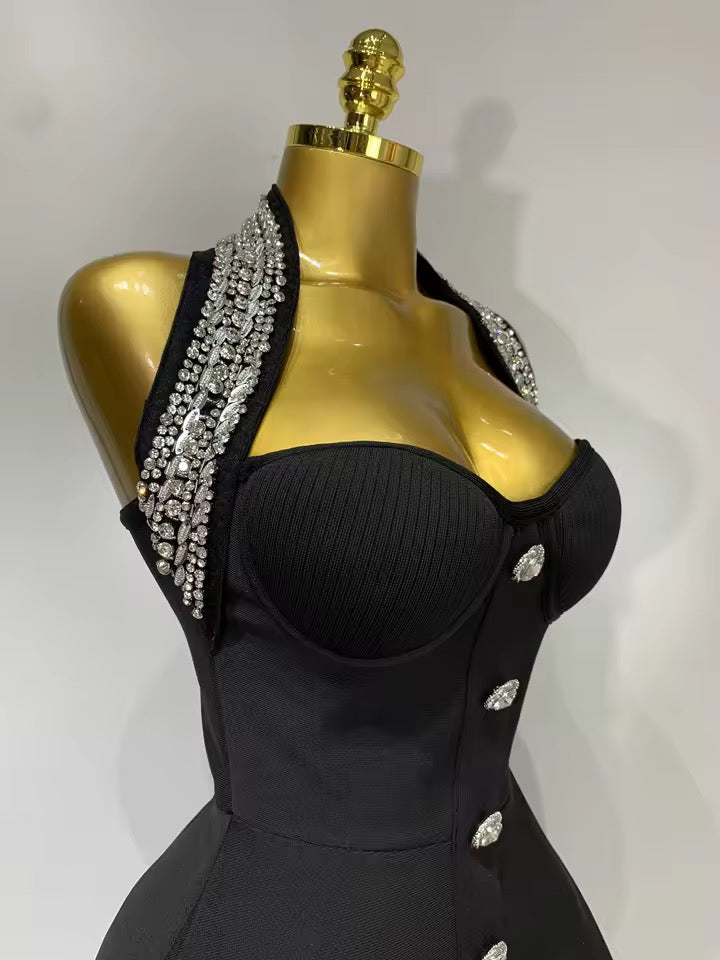 Alessa bandage dress- black
