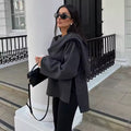 Anais cape- dark grey