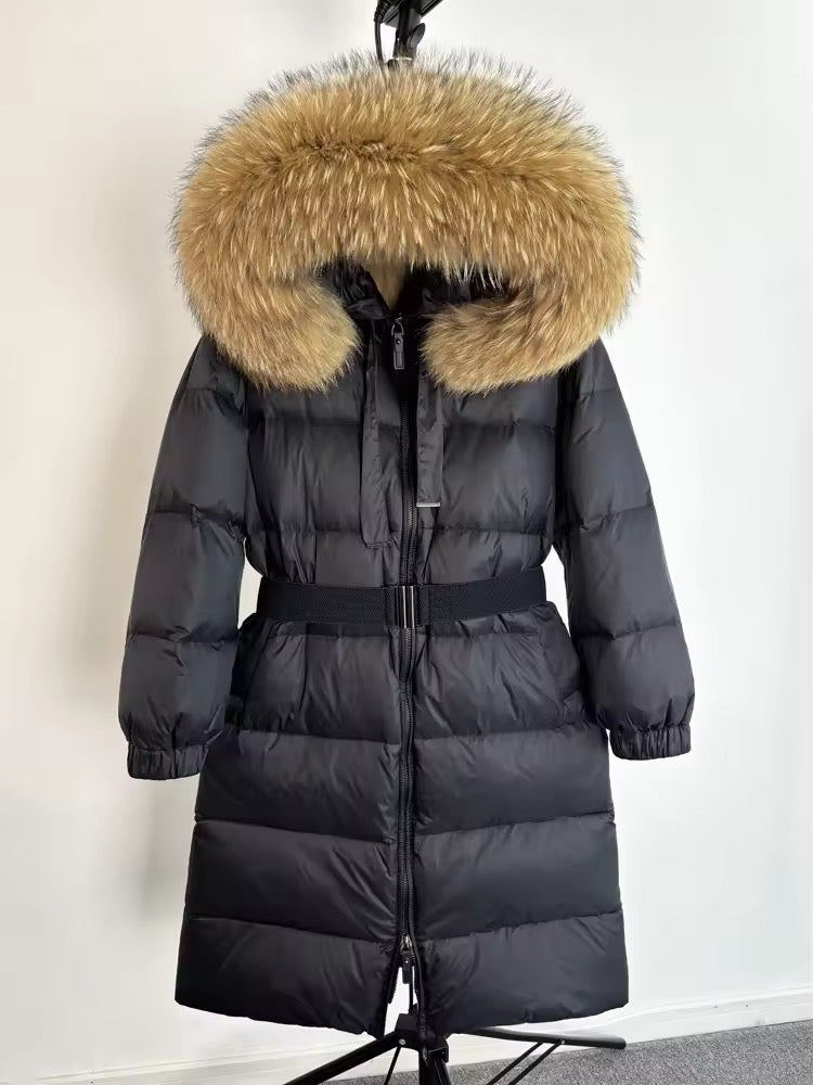 Donna down coat- black/brown
