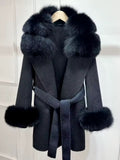 Belinda fur coat plus- black