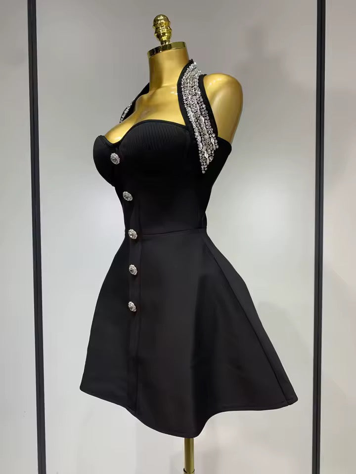 Alessa bandage dress- black