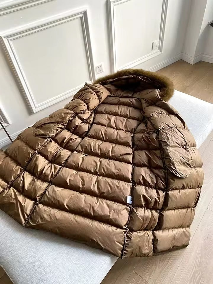 Belle down coat- brown