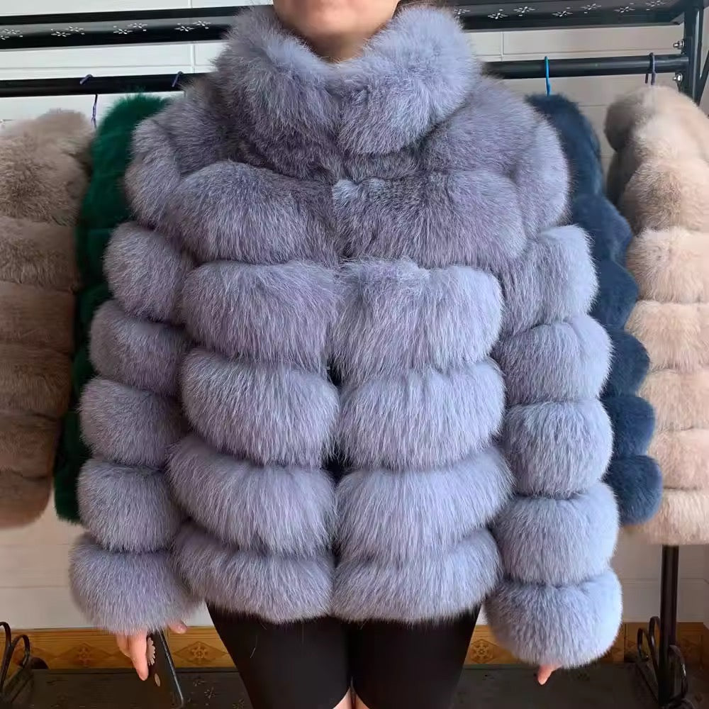 Linda fur jacket- grey