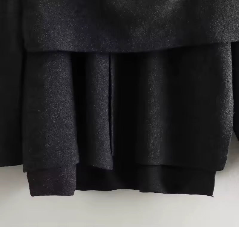 Anais cape- dark grey