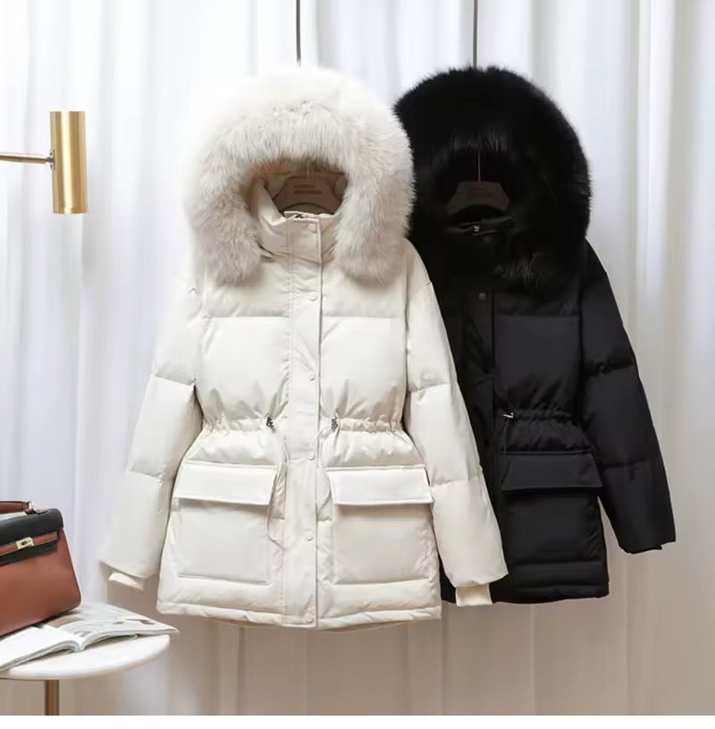 Dina down coat- fake fur black