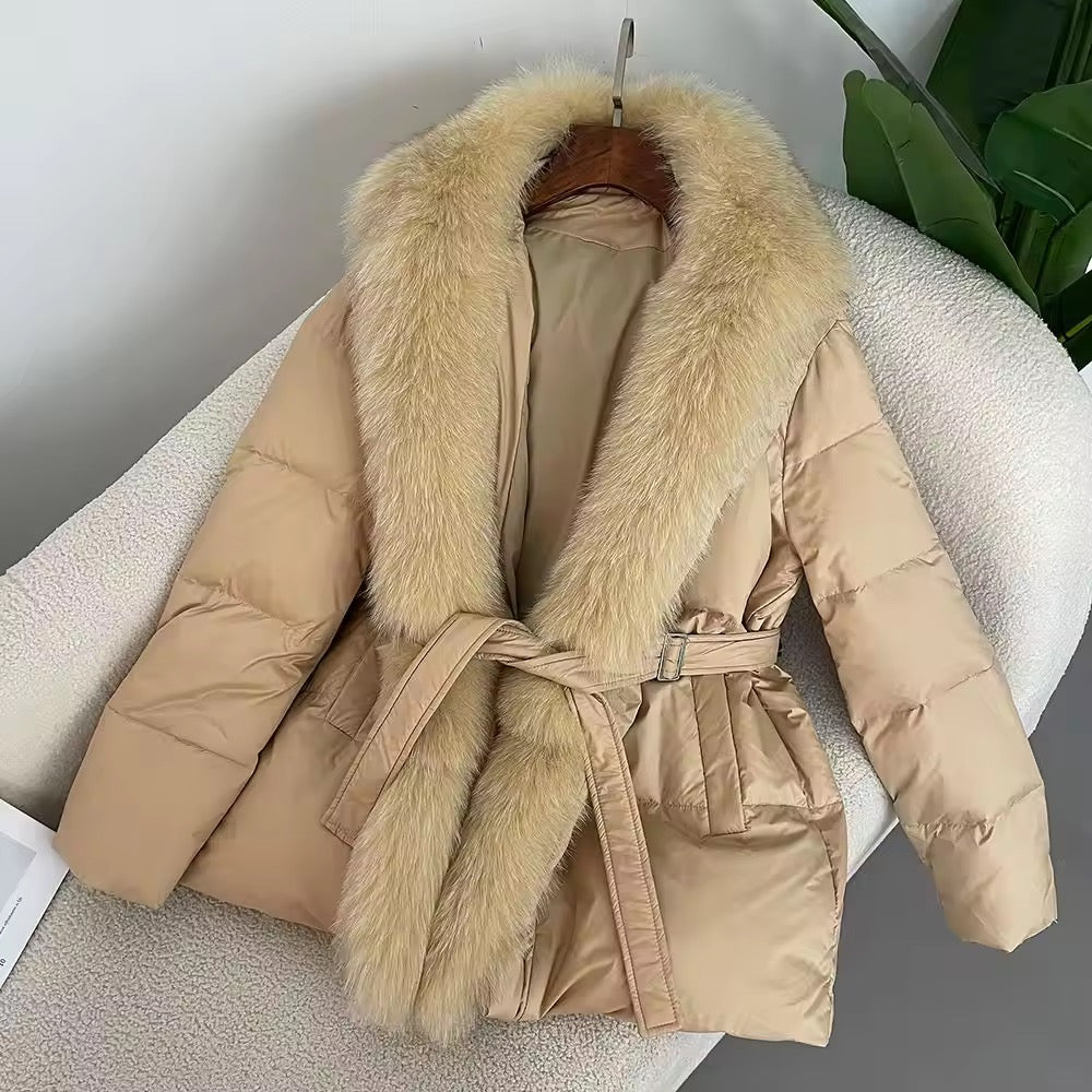 Farrah down jacket- dark beige