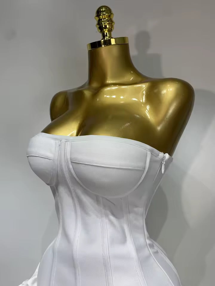 Deanna bandage dress- white