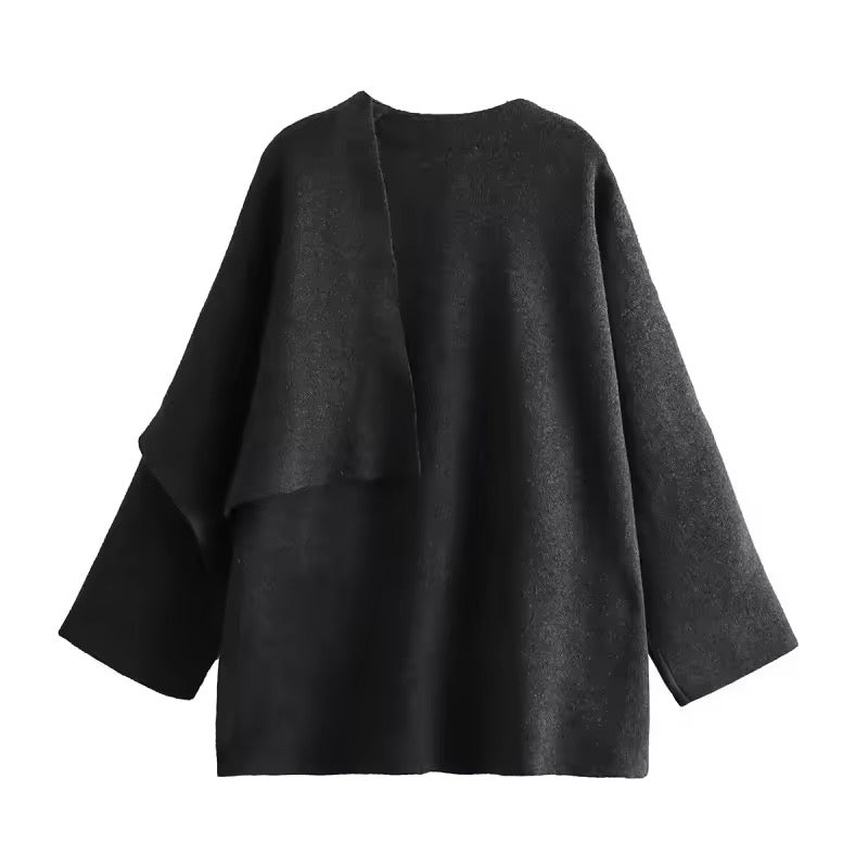 Anais cape- dark grey