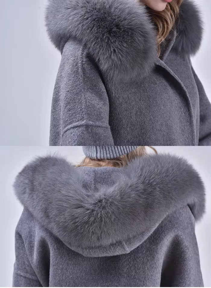 Noelia fur coat- grey