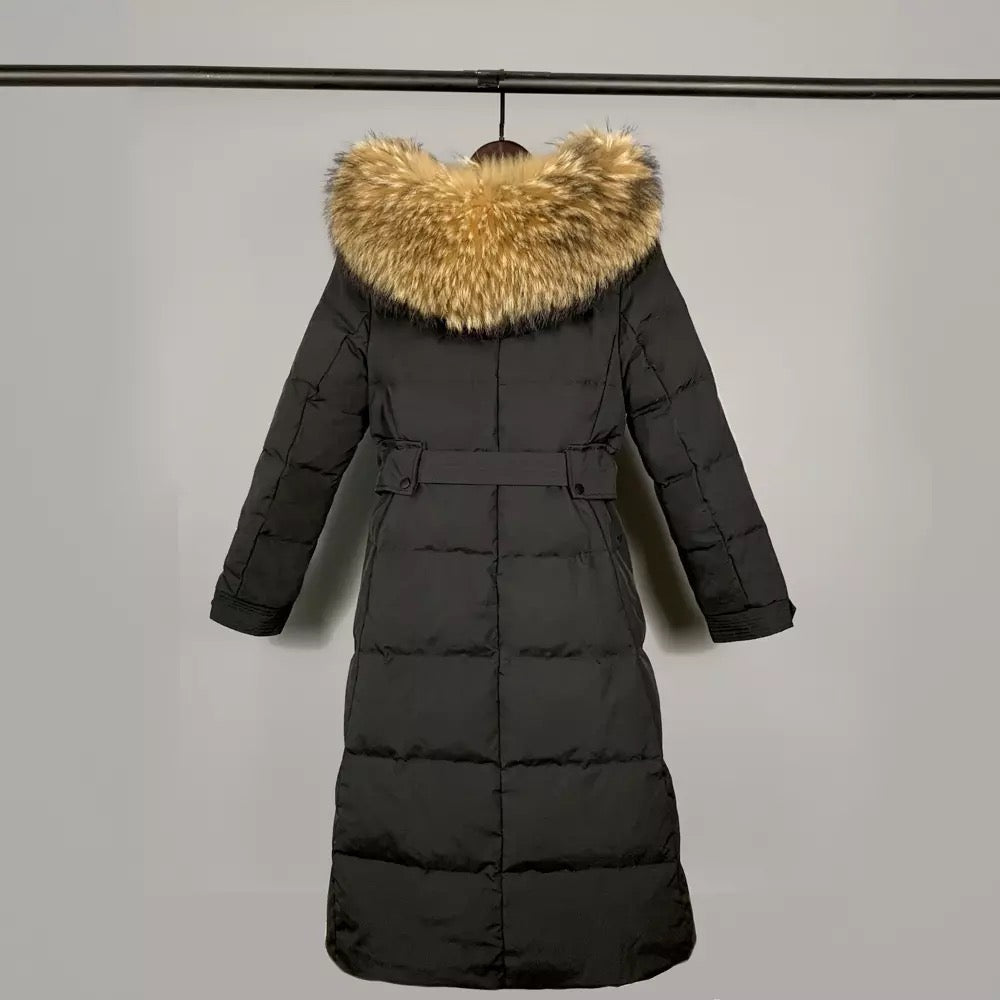 Suzie down coat- black/brown