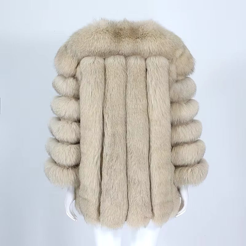 Aurora fur coat- beige