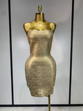Marlena bandage dress- golden