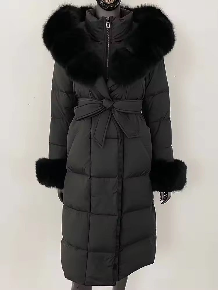 Daphne down coat plus- black