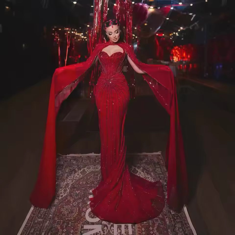 Linda dress- red