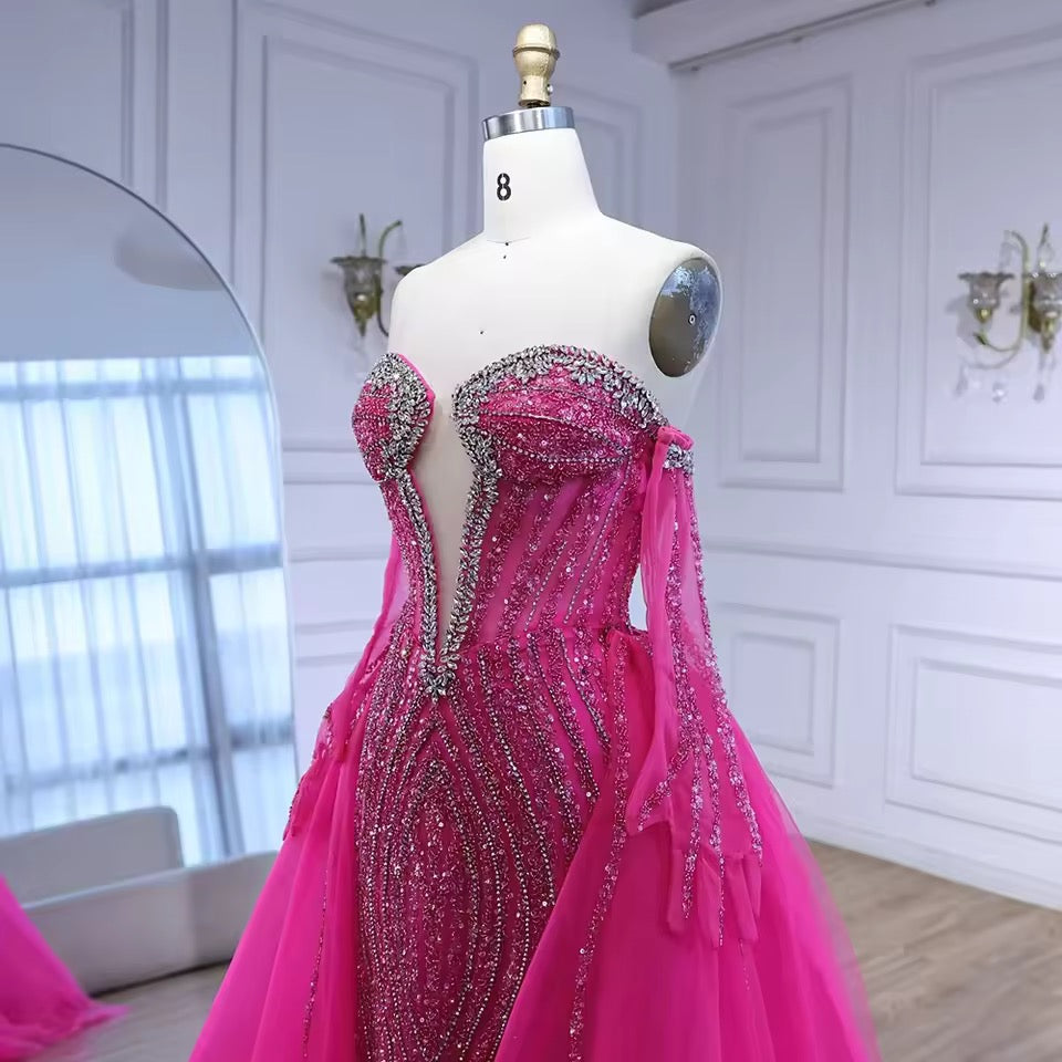 Emilia gown- hot pink