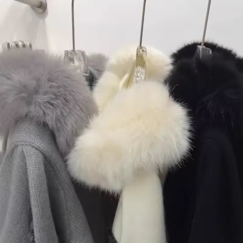 Glinda fake fur jacket- khaki