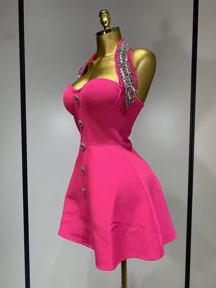 Alessa bandage dress- pink