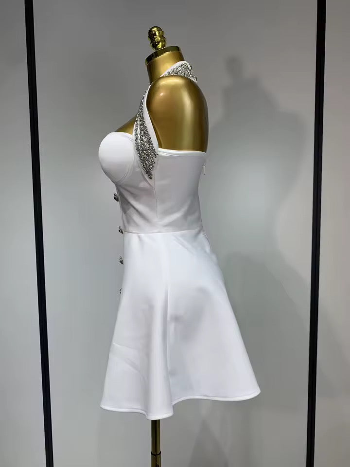 Alessa bandage dress- white