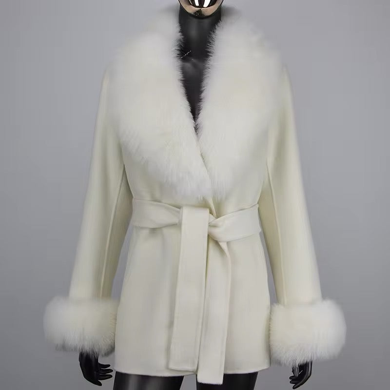 Alara fur coat- white