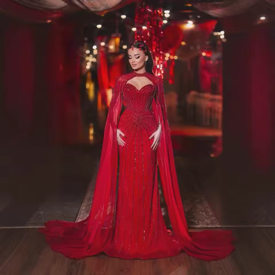 Linda dress- red