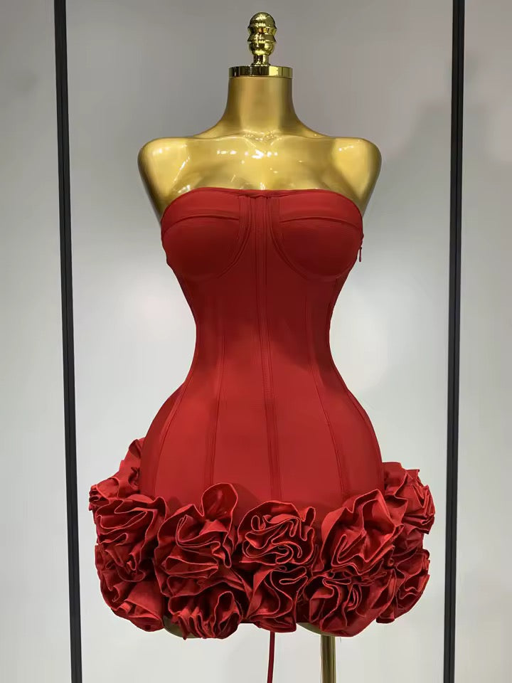 Deanna bandage dress- red