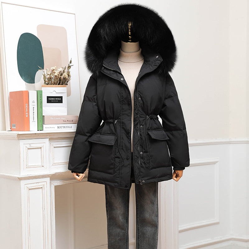 Dina down coat- black