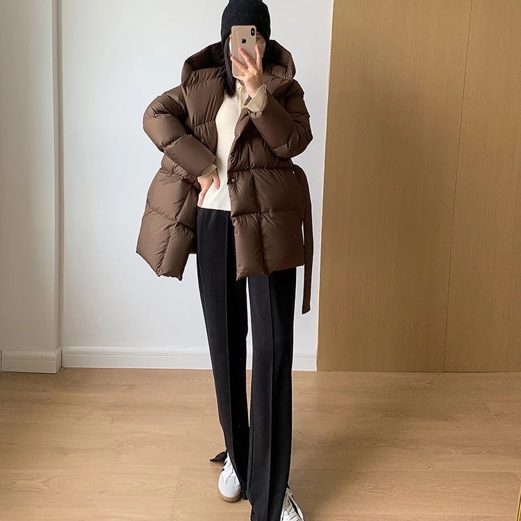 Amara down jacket- brown