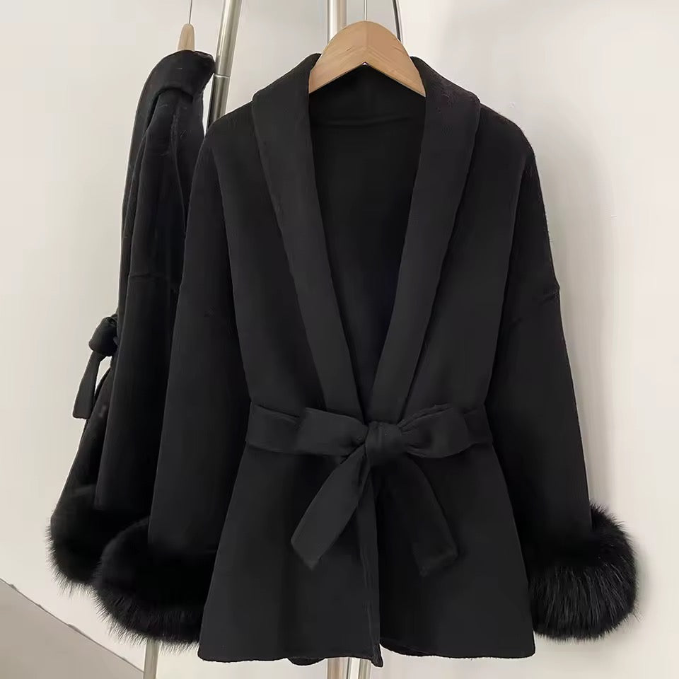 Betsy fur coat- short black