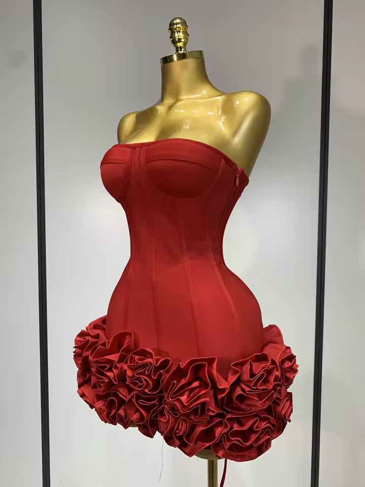 Deanna bandage dress- red