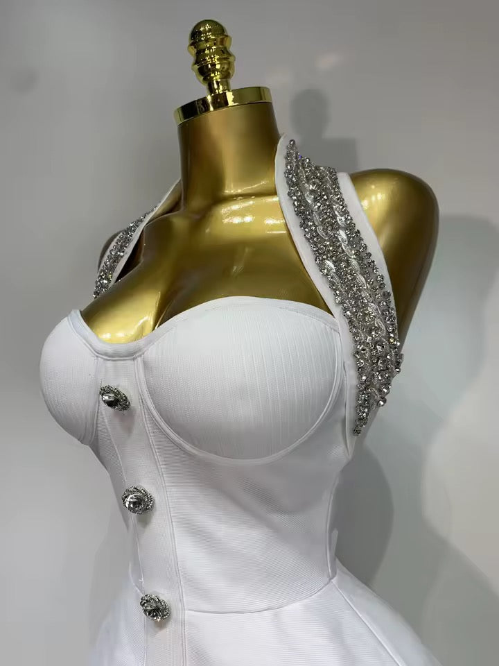 Alessa bandage dress- white