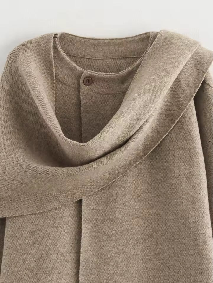Anais cape- dark beige