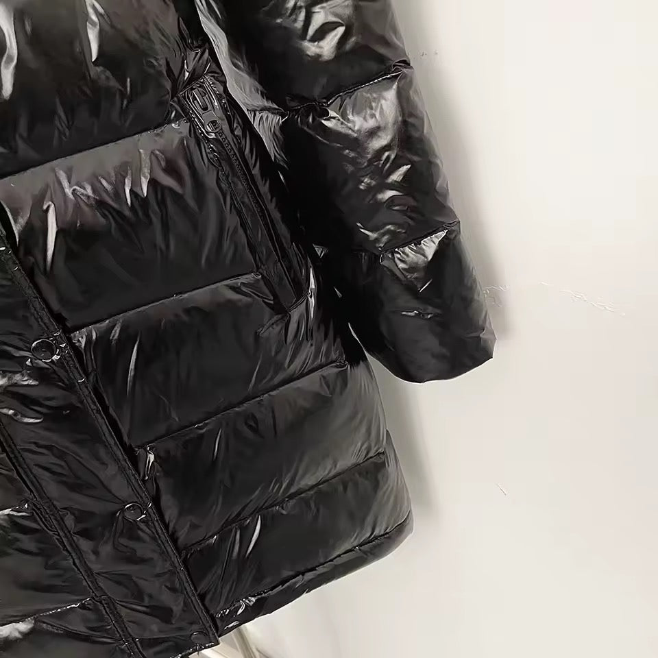 Maxine down coat- black/brown