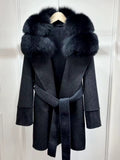 Belinda fur coat- black