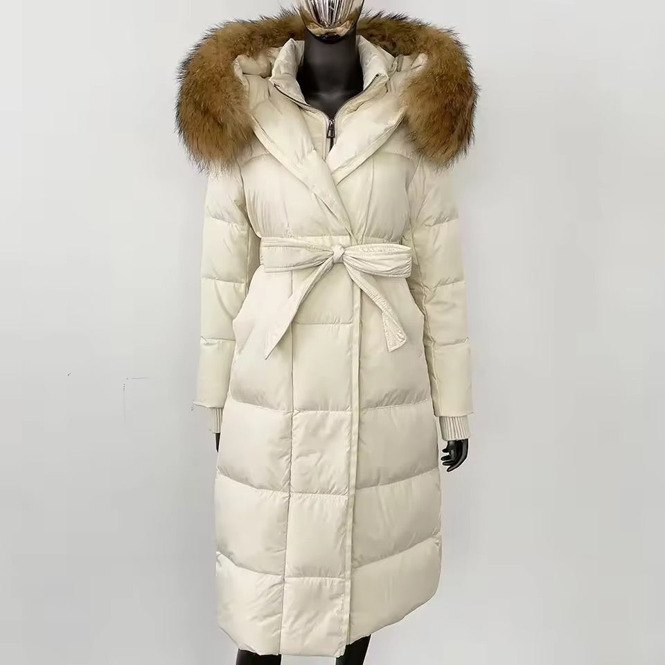 Valeria down coat- white/brown