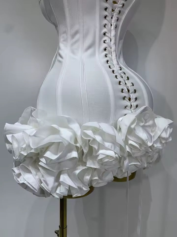 Deanna bandage dress- white