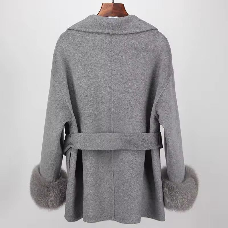 Betsy fur coat- grey