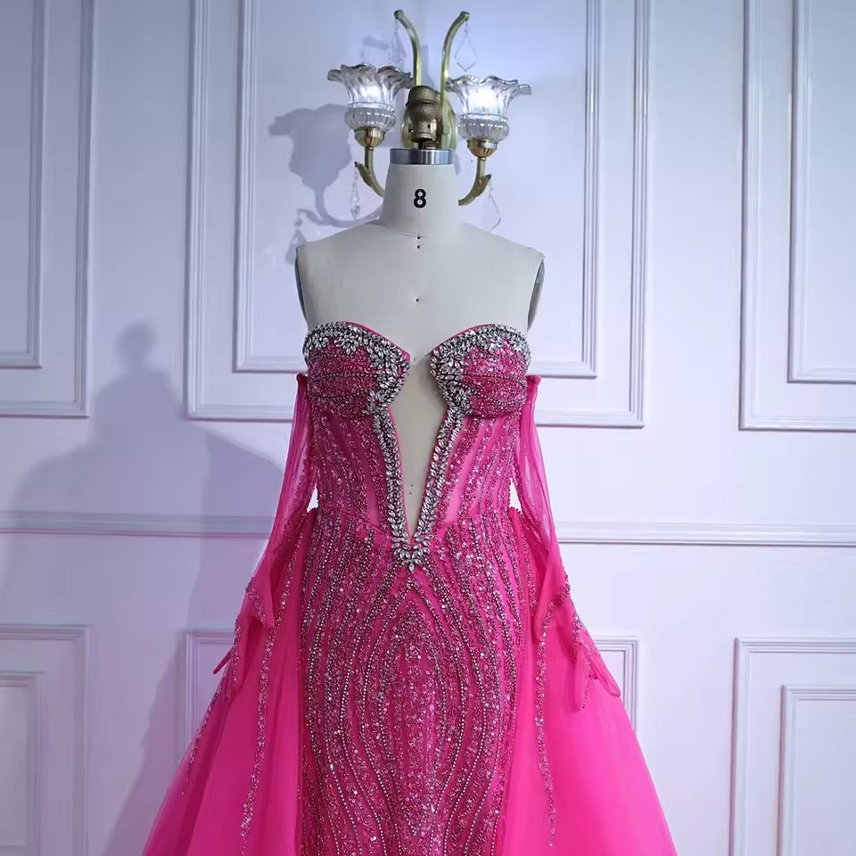Emilia gown- hot pink
