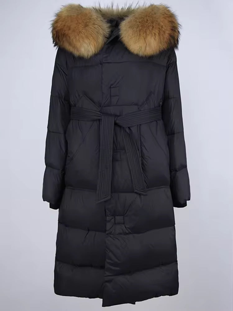Marissa down coat- black/brown