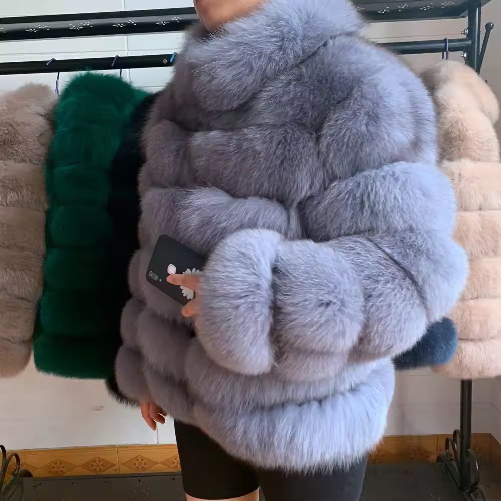 Linda fur jacket- grey