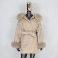 Noelia fur coat plus- warm beige