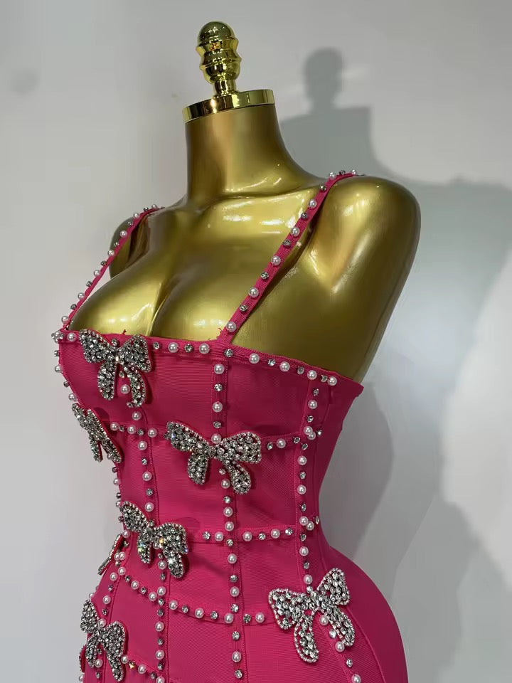 Morgan bandage dress- pink