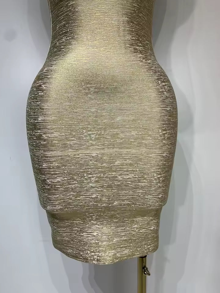 Sarah bandage dress- golden