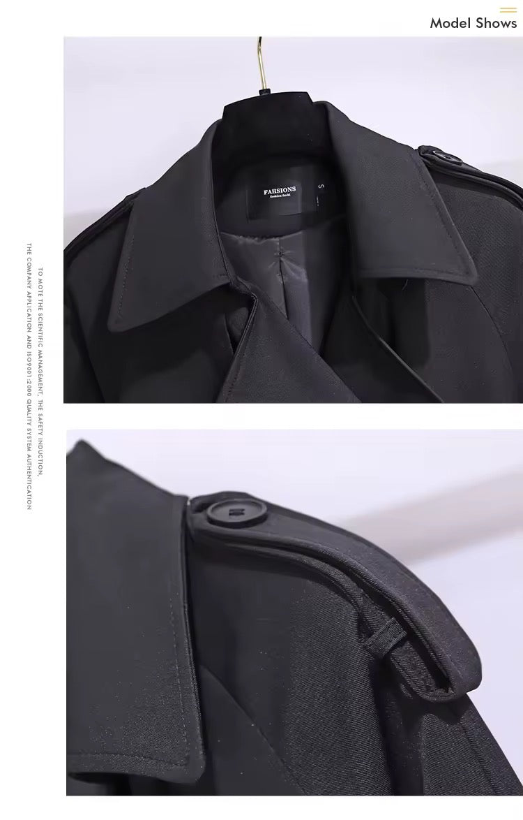 Jenny trench coat- black