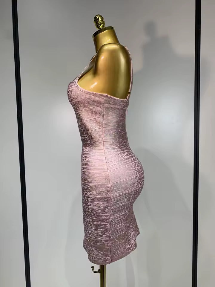 Marlena bandage dress- pink